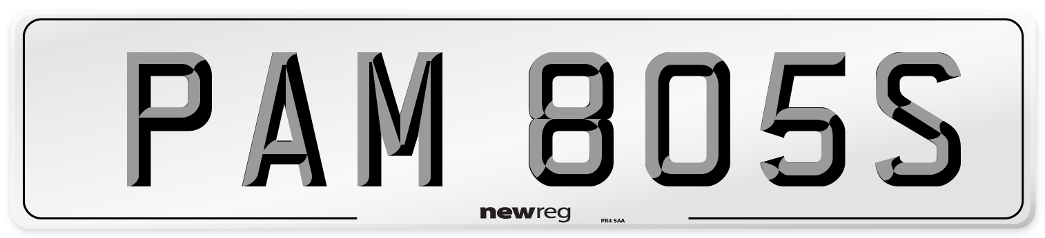 PAM 805S Number Plate from New Reg